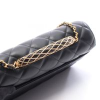 [Pre-owned] Chanel CHANEL Shoulder Bag top Handle Matelassé 2WAY Black Lambskin (Sheepskin) top Handle Matelassé 2WAY Chain Shoulder Bag