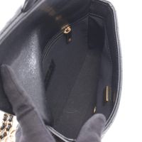 [Used] Chanel Matelasse Shoulder Bag, Black Caviar Skin (Grained Calf), Mini Matelasse Chain Shoulder Bag, Women's, Used A