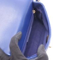 [Used] Chanel CHANEL Shoulder Bag Matelassé Mini Blue Lambskin (Sheepskin) Mini Matelassé Chain Shoulder Women's Used A