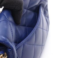[Used] Chanel CHANEL Shoulder Bag Matelassé Mini Blue Lambskin (Sheepskin) Mini Matelassé Chain Shoulder Women's Used A