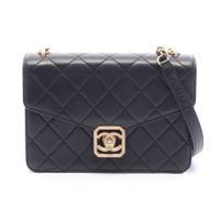 [Used] Chanel CHANEL Shoulder Bag Matelasse AS2840 Black Lambskin (Sheepskin) Mini Matelasse Shoulder Bag Women's Used A