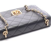 [Used] Chanel CHANEL Shoulder Bag Matelasse AS2840 Black Lambskin (Sheepskin) Mini Matelasse Shoulder Bag Women's Used A
