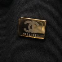 [Pre-owned] Chanel Matelassé Small Flap Shoulder Bag, Black Lambskin (Sheepskin Leather), with Jewel Chain Shoulder Strap