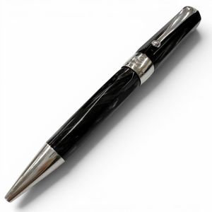 狀況極佳 □ Montegrappa Symphony 旋轉式原子筆,文具,書寫工具,黑色/銀色,男女通用。