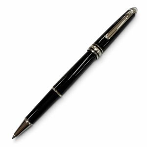 全新 ▼MONTBLANCMeisterstück Classic Pix 1P 鑽石白色星形筆蓋原子筆,黑色/銀色,德國製造,男士,書寫流暢,附筆盒