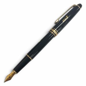 全新未使用商品 □MONTBLANCMeisterstück Classic 14K M 尖鋼筆,ANA 獨家版,黑色和金色,西德製造,男士。
