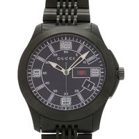 成色極佳 Gucci G-Timeless 126.2 SS 黑色石英腕錶，黑色錶盤，型號 1752 [二手] GUCCI