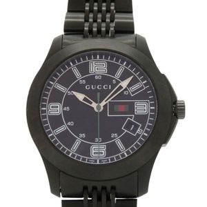 成色極佳 Gucci G-Timeless 126.2 SS 黑色石英腕錶，黑色錶盤，型號 1752 [二手] GUCCI