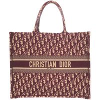 Excellent condition Christian Dior Book Tote Large Oblique Canvas Bordeaux Tote Bag 1737 [Pre-owned] Christian Dior