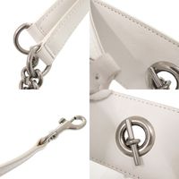 バレンシアガ デューティーフリー ミディアム 741602 レザー メッシュ ホワイト トートバッグ 白 1108【中古】BALENCIAGA