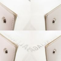 バレンシアガ デューティーフリー ミディアム 741602 レザー メッシュ ホワイト トートバッグ 白 1108【中古】BALENCIAGA