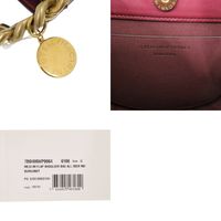 Like New Stella McCartney Medium Flap Shoulder Bag 7B0006WP0064 2-Way Canvas/Leather Bordeaux Handbag 0129 [Used] Stella McCartney