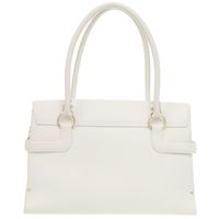美品 サルヴァトーレフェラガモ ガンチーニ DY-21 4402 レザー ホワイト ハンドバッグ 白 1196【中古】Salvatore Ferragamo