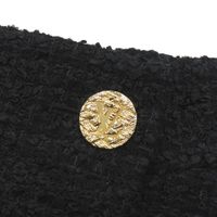 路易威登（Louis Vuitton）黑色斜紋軟呢聚酯羊毛半身裙，尺寸38，LV 0046，成色極佳 [二手]LOUIS VUITTON