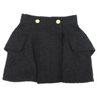 路易威登（Louis Vuitton）黑色斜紋軟呢聚酯羊毛半身裙，尺寸38，LV 0046，成色極佳 [二手]LOUIS VUITTON