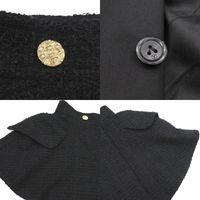 路易威登（Louis Vuitton）黑色斜紋軟呢聚酯羊毛半身裙，尺寸38，LV 0046，成色極佳 [二手]LOUIS VUITTON