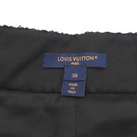 路易威登（Louis Vuitton）黑色斜紋軟呢聚酯羊毛半身裙，尺寸38，LV 0046，成色極佳 [二手]LOUIS VUITTON