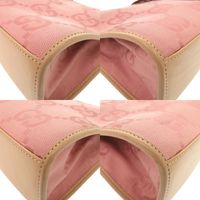 Gucci Vintage Jackie GG Pattern 002 1068 GG Canvas Leather Pink Beige Shoulder Bag 1338 [Used] GUCCI