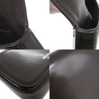 新品同様 プラダ ロゴ ブラッシュドレザー ブラック ショルダーバッグ 黒 1533【中古】PRADA