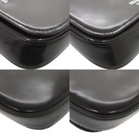 新品同様 プラダ ロゴ ブラッシュドレザー ブラック ショルダーバッグ 黒 1533【中古】PRADA