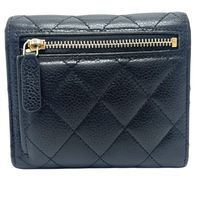 CHANEL 3211**** Matelassé Coco Mark Tri-fold Wallet