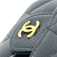 CHANEL 3211**** Matelassé Coco Mark Tri-fold Wallet