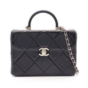 [중고] Chanel 샤넬 숄더백 마틀라세 탑 핸들 배니티 백 2WAY AS4470 블랙 레더 마틀라세 탑 핸들 2way 체인 숄더백