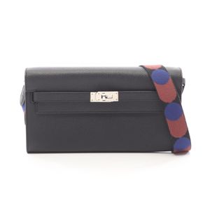 【中古】 エルメス HERMES ショルダーバッグ ケリートゥーゴー 別売りショルダーストラップ付き ブラック その他 ケリーロング トゥーゴー カヴァル フリッパーボール ブラック