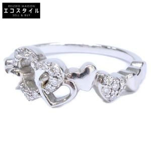 ポンテヴェキオ K18WG 0.13ct ハートダイヤモンド 11号【中古】