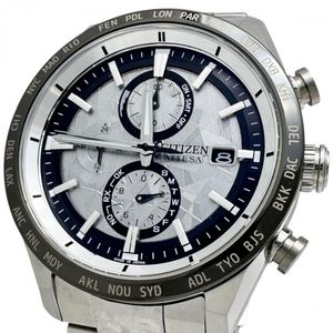 CITIZEN ATTESA ACT Line Eco-Drive AT8284-61A Limited Edition of 2,500 pieces worldwide, includes Warranty/Guarantee/Box, Titanium Solar Radio-Controlled Watch, Silver Dial/Silver Band, Men's [Pre-owned]