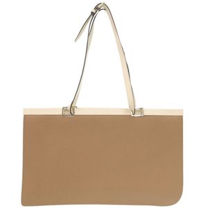 VALEXTRA 双色皮革米色/象牙白托特包 手提包 1689【二手】