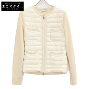 Moncler F10939B50800 CARDIGAN TRICOT Knit/Down Panel Color Jacket L [Used]