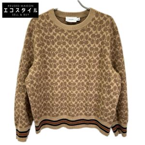 COACH C7984 베이지 시그니처 패턴 니트 상의(기타) L [중고]