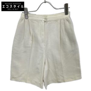 Valentino Garavani D-TK-634 Ivory 2-tuck shorts, size 6 [Used]