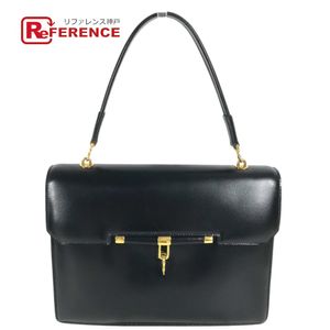 愛馬仕復古 Paroniere 金色五金 Paroniere 手提包 Box 小牛皮黑色手提包