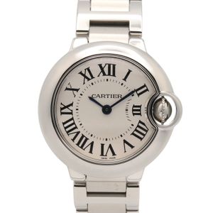 【中古】 カルティエ CARTIER 腕時計 バロンブルー SM W69010Z4 シルバー ステンレススチール バロンブルー SM レディース Used A
