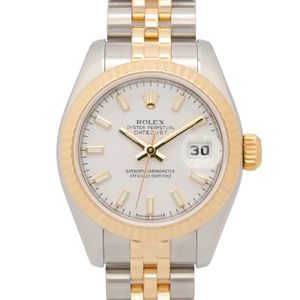 【二手】ROLEXDatejust F 字頭 179173 WH/BA K18（黃金）不鏽鋼女錶