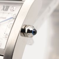 【중고】 Cartier CARTIER 손목시계 탱크 프랑세즈 SM 11P 다이아 WE110006 실버 스테인리스 스틸 다이아몬드 탱크 프랑세즈 SM 11P 다이아 여성용