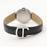 [중고] Cartier 발롱블루 SM 11P 다이아 W4BB0008 실버 스테인리스 스틸 다이아몬드 여성용 손목시계(기타) Used A