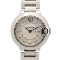 [중고] Cartier 까르띠에 손목시계 발롱 블루 SM 11P 다이아 WE902073 실버 스테인리스 스틸 다이아몬드 발롱 블루 SM 11P 다이아 여성용 Used A