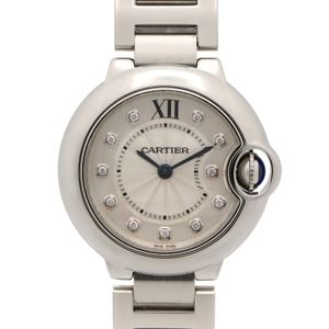 [중고] Cartier 까르띠에 손목시계 발롱 블루 SM 11P 다이아 WE902073 실버 스테인리스 스틸 다이아몬드 발롱 블루 SM 11P 다이아 여성용 Used A