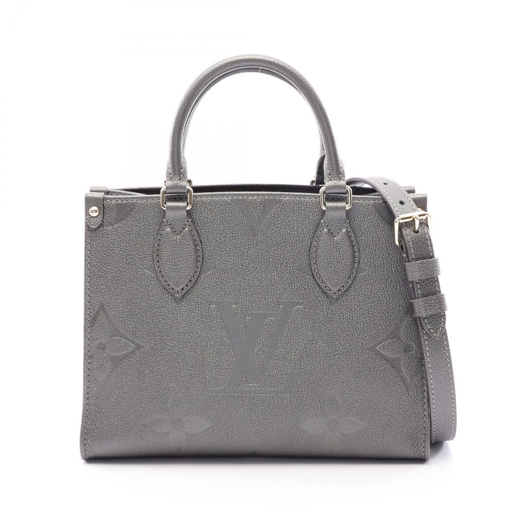 【중고】 LOUIS VUITTON 손가방 온더고 PM 2WAY M12886 건메탈 레더 온더고 PM 여성용 Used A