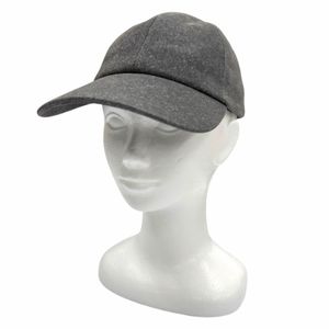 최상급▼BOTTEGAVENETA 보테가베네타 2023년형 739329 소가죽 레더 로고 자수 모자 캡 그레이 실버 하드웨어 S 이탈리아제 정품 남성용