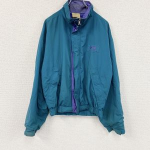 Helly Hansen full-zip nylon jacket, turquoise blue, size L, used.