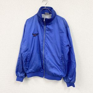 Reebok Full-Zip Nylon Jacket, Blue, Size LL, Windbreaker, Nylon Outerwear, Men's, Used Clothing