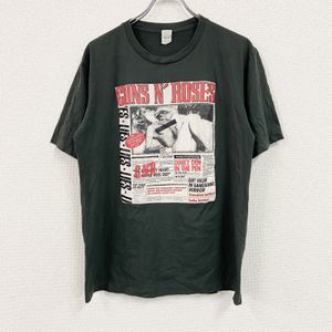 반팔 밴드 프린트 티셔츠 밴드티 Guns N' Roses GN'R 건즈 앤 로지스 모스 그린 L 사이즈 빈티지