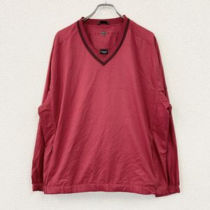 NIKE GOLF pullover jacket with embroidered Swoosh logo, red , size L, used.