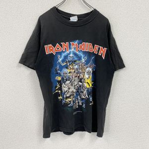 00s IRON MAIDEN Best of the Beast 반팔 프린트 밴드 티셔츠 빈티지 블랙 M사이즈 티셔츠/커트소 남성용 코튼 구제