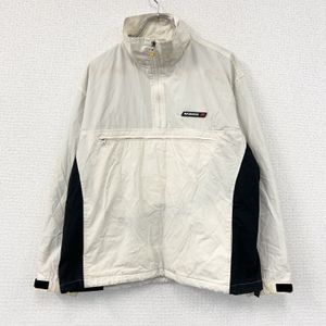 VANS pullover jacket/half-zip jacket, white, size L, used.
