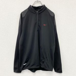 NIKE DRI-FIT pullover jacket/half-zip jacket, Swoosh logo, black, size XL, used.